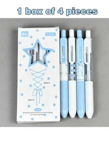 Pink & White Ballet Style 0.5mm Tip Black Ink Bow Decor Retractable Ballpoint Pen, Student Stationery, Back To School Gift, Diary Writing Pen, Project Writing Pen - Ballet Pink Gel Pen - View 12