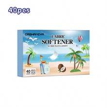 1 Box 40pcs Coconut Scented Fabric Softener Sheets, Laundry Softener, Long-Lasting Fragrance, Soften Clothes, Deodorizing Aromatic Laundry Sheets, Fragrance Sheets, Coconut Scent, Laundry Essential - Coconut Smoothie Sheets - View 9