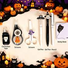1pc Randomly Sent, High-Value New Halloween Cute Devil Mini Set (Neutral Pen + Correction Tape + Multi-Color Pen Combo), Essential Stationery For Students, Ins Style Back To School Stationery Gift Box, Multiple Colors Available, Suitable For Students And Office Use, Teen Girls Gift, Back To School Season Essential, Randomly Sent 1pc, Not A Set, 1ste=6pcs - Multiple Styles - View 5