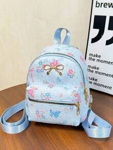 Ransel bergaya preppy dengan motif kupu-kupu yang stylish ini memiliki desain unik yang cocok untuk penggunaan sehari-hari dan juga menjadi hadiah yang bagus untuk remaja. - MultiWarna - View 12