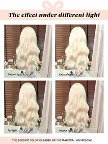 [MONEET SECRET] 24-Inch Body Wave Wig With Bangs, Glueless Heat Resistant Synthetic Wig For Women, Cute Soft Full Wigs For Women,For Daily Cosplay Party Festival Wear - Multicolor - View 9