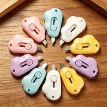 2/1pc Cute Cloud Mini Retractable Utility Knife, Portable Paper Cutter, Package Opener, Practical Tool For Office, School, Home, DIY Crafts, Learning Supplies, Office Supplies, Random Color - Multicolor - View 6