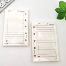 1pc 5-Hole M5 A8 Loose-Leaf Paper/Notebook Refill, 50 Sheets/Pack, Suitable For Notebook Recording, Travel Notebook, Blank Grid To-Do List Notebook Pages, Planner Refill, Ideal Gift For Back To School Season - one-size - View 11