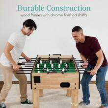 Full Size Fifty Four Inch Regulation Foosball Table Soccer Game Table With Two Balls And Two Cup Holders Durable Arcade Football Desk For Home Game Room Party - Gray - View 9