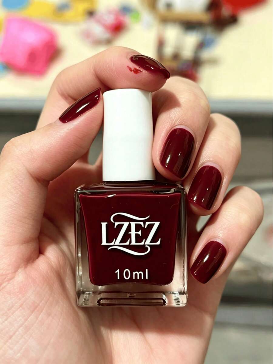 1瓶水性指甲油 - LZEZ - 全新10ml免烘烤可撕除長效快乾指甲油，適合學生，不含酒精