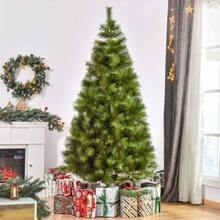 210cm Artificial Christmas Tree, 505 Branch Artificial Tree, Christmas Tree Decoration With Metal Stand For Indoor Use - 綠色 - 查看 7