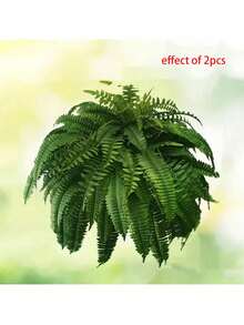 1pc Realistic Boston Fern Artificial Plant, UV-Resistant And Fade-Proof Faux Fern Plant, Lifelike And Durable, Suitable For Outdoor Garden, Porch, Entryway, Window Sill, Wedding Decor - Multicolor 1 - View 12