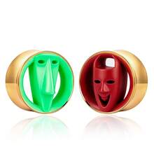 2pcs Hollow Mask Design Ear Tunnels Gauges, Punk Gothic Ear Stretcher Expander Body Piercing Jewelry For Halloween Party - Round - View 30