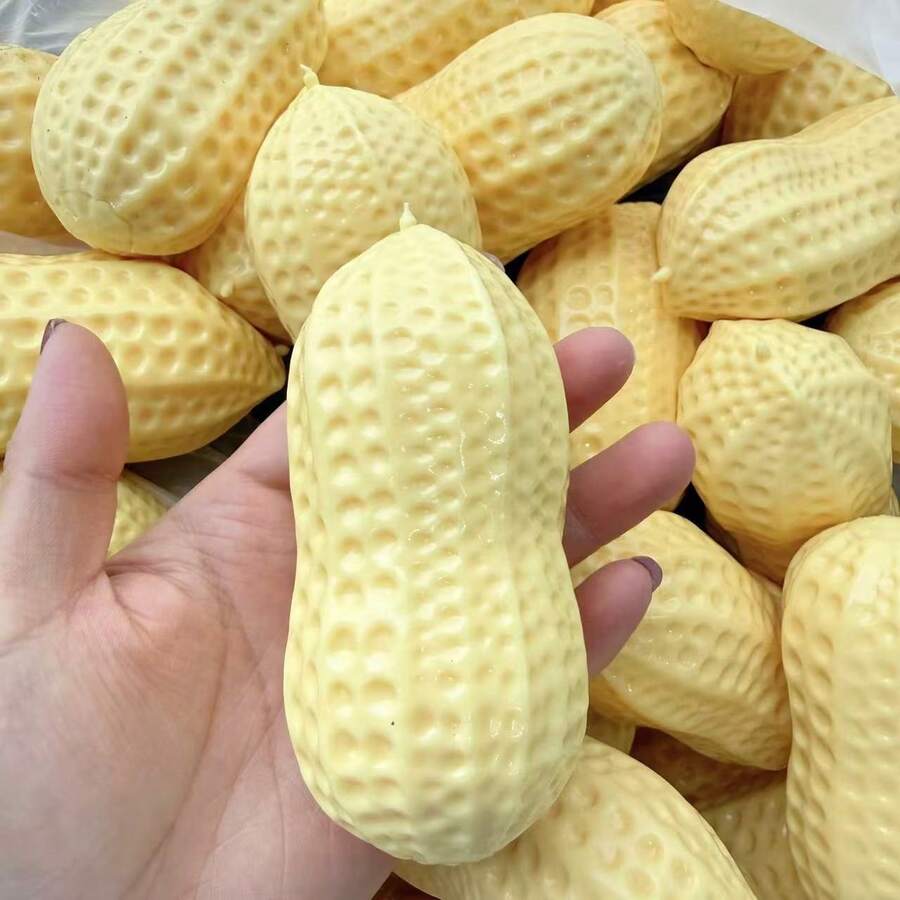 1/2pcs Viral Realistic Peanut Squishy Toy, Soft Elastic Slow Rebound Stress Relief Squeeze Toy, Palm-Sized Massage Decor, Lightweight Toy For Work, Commute And Indoor Break Time
