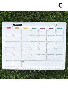 Erasable Fridge Magnet, Black Frame Monthly Calendar, Weekly Goal Tracker, Home Organization, Kitchen Whiteboard, Meal Planner, Chore List, Appointment Tracker, To-Do List, Reusable, Writable And Erasable, Home Organization, Office Supplies, Perfect For Busy Families, Weekly Planner, Vision Board - Multicolor - View 10