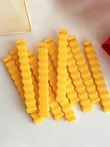 French Fries Shaped Food Sealing Clip Set, Creative Wavy French Fries Design, Sealing Clips, Suitable For Bag Sealing, Kitchen Storage, Combines Appearance And Practicality Kitchen Gadget - Multicolor - View 7