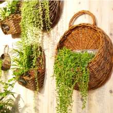 Ins Style Pastoral Wall Hanging Planter, Woven Wall Hanging Basket - Original Design Handmade Decorative Item, Hanging Woven Wall Hanging Basket With Protective Material, For Hands, Home Decor, Suitable For Patio, Living Room, Bedroom - Wall-mounted - View 12