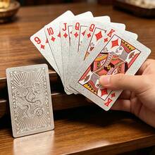 2pcs/Set Gold/Silver Playing Cards - Thickened Hard Structure - Suitable For All Ages, Double-Sided Non-Slip Texture Design, Applicable For Various Occasions - New Year, Beer Festival, April Fool's Day Playing Cards - Multicolor - View 4