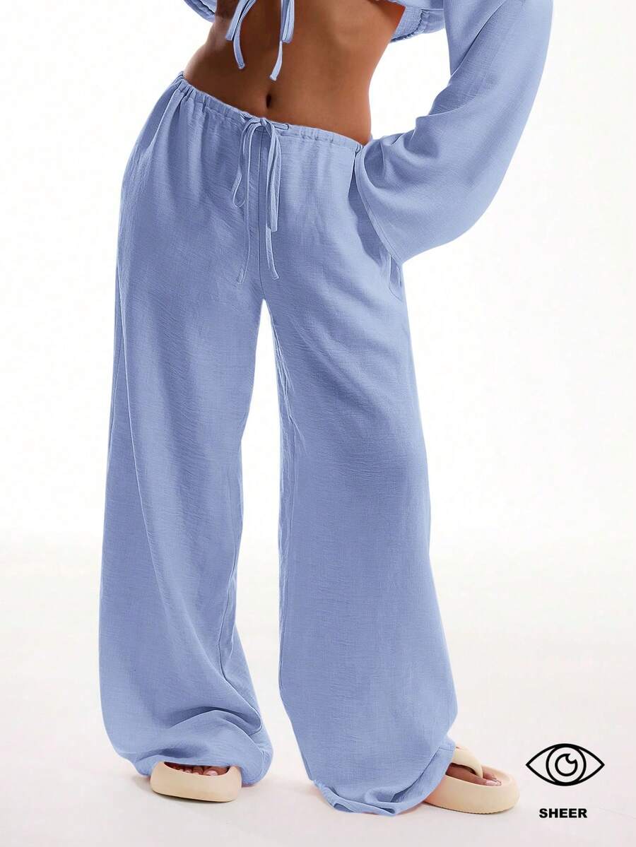 Women Pants - Baby Blue - View 1