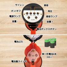 30W 高出力 携帯型メガホン ハンドヘルド拡声器 無段階音量調整 800 フィート広範囲音響 サイレン内蔵 運動会 避難誘導 地域防災訓練 地震対策・災害対策グッズ 日本語説明書付き - チェックする 7
