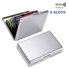 EIGIIS 金屬卡夾錢包 | 極簡 RFID 防盜刷錢包,中性款 | 附鈔票夾/現金帶卡夾 | 方便取用現金與卡片 - 彩色 - 查看 12
