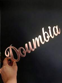 Custom Decorative Acrylic Name Plate, Minimalist Modern Handwritten Style. Personalized Name Plate, Suitable For Bedroom Wall Decor, Wedding And Home Decor. Perfect Custom Gift For Birthday, Wedding And Housewarming. - Multicolor - View 7