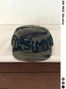 Soft Top Flat Bill Hat Colorblock Vintage Skateboard 5-Panel Cap Women Camouflage Flat Brim Hat BiteBerry Original New American Letter Contrast Color Corduroy Plaid Baseball Cap Couple Fashion Simple Casual Versatile Sun Protection Baseball Cap Outdoor Street Skater Hippie Chicks Style Hat - Multicolor - View 2
