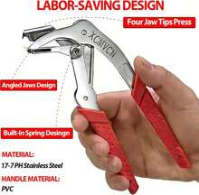 Car Clip Pliers, Spring-Loaded Panel Clip Removal Pliers Tool, Professional Automotive Plastic Fastener Remover For Door Panels, Interior &Amp; Exterior Trim, Push Pin &Amp; Rivet Disassembly Without Damage - White - View 3