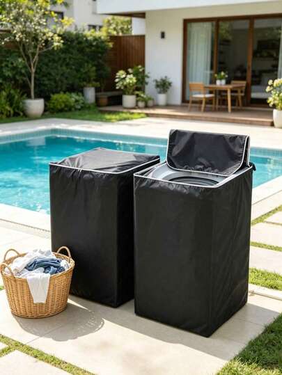 Waterproof & Sun-Proof Washing Machine Cover, Dust-Proof & UV-Resistant Washing Machine Protective Cover, Durable Oxford Fabric Material, Suitable For Most Top-Loading Washing Machines, Suitable For Indoor, Balcony, Bathroom, Outdoor Environments, Especially Suitable For Home Appliance Protective Cover