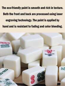 Authentic Mini Mahjong Set, Portable Mahjong Table Game For Outdoor Travel, Suitable For Family Entertainment And Outings, Interactive Game, Party Game, Holiday Game, Creative Small Gift, Travel Game, Ideal Halloween And Christmas Gift, Birthday Gift, Valentine's Day Gift - Multicolor - View 4