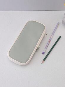 Large Capacity Pencil Case, Cute Zipper Pencil Pouch, Suitable For Children Girls Boys Women, Large Capacity Storage Pencil Box Organizer Bag, Aesthetic Stationery, Back To School Essential - Green - Army Green - View 2