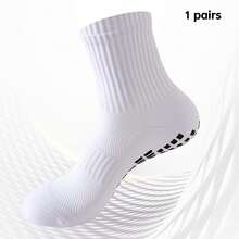 1/3/6 Pairs Non-Slip Football Socks With Grip Dots, Shock-Absorbing, Wear-Resistant, Thickened, Breathable Sports Football Socks - Multicolor - View 9