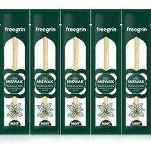 FREEGRIN 薄荷味木製口腔清潔棒，包裝便攜式木製口腔配件，適用於居家與旅行日常使用 - 綠色 - 查看 9