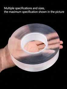 1 Roll Super Strong Adhesion Double-Sided Nano Tape - Powerful Bonding, Reusable, Suitable For Crafts, Christmas Decorations And More - Compatible With All Surfaces, Essential Multi-Purpose Tape - Transparent - View 4