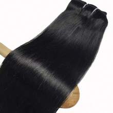 8pcs Bone Straight Clip In Hair Extensions Human Hair Full Head Clip In Human Hair Extensions Natural Black For Women - Natural Black - View 6
