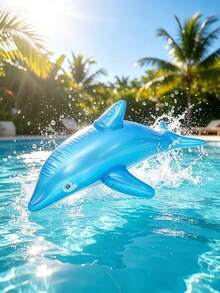 Inflatable Shark-Shaped Pool Float, Thick PVC Air Mattress For Summer Swimming Pool, Beach, Pool Party, Relaxation, Sunbathing, Perfect Summer Vacation Gift, Suitable For Adults, Foldable Portable Outdoor Water Activity Accessory, Photography Prop - One Size - View 5