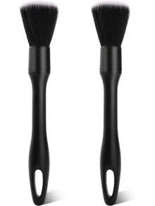 2-Piece Car Detail Brush Set, Ultra Soft Bristle Car Interior Cleaning Brush, Anti Scratch Instrument Panel Dust Collector Set, Suitable For Ventilation, Leather, Screen, Console And Home Cleaning - 2PCS-b - View 7