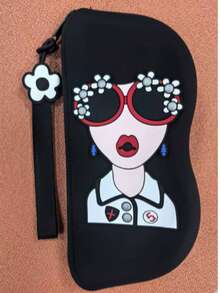 1pc Silicone Glasses Storage Case With Lanyard, Waterproof And Shockproof, Effectively Protects Glasses From Dust, Suitable For Gender Reveal Parties, Birthdays, Weddings, Gatherings, Etc., Also A Perfect Gift For Colleagues, Friends And Family, Especially Suitable For Back To School Season - Multicolor - View 20