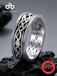 1pc S925 Sterling Silver Zirconia Celtic Knot Infinity Ring, Symbolic Of Eternity, Suitable For Women, Everyday Wear, Ideal Gift For Valentine's Day, Mother's Day, Music Festivals, Birthdays, Comes With Gift Box - Infinite Celtic - View 17