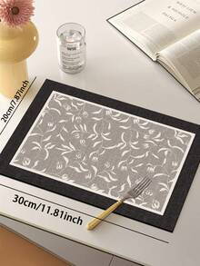 1pc Vintage Leaf Diatom Mud Mat, 3.5mm Cuttable, Rubber Non-Slip Cushioning Anti-Fatigue, Kitchen Bathroom Entrance Living Room Multi-Scene Dirt-Resistant Absorbent Foot Mat, Durable And Comfortable - View 15