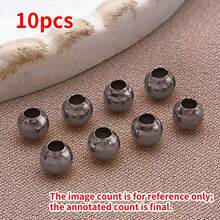 10pcs Stainless Steel Ball Crimp End Beads,Crimps Beads,2 2.4 3 4 5 6mm Stopper Spacer Beads For DIY Jewelry Making Accessories Supplies - Multicolor - View 16