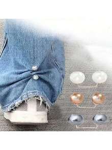 3pcs Faux Pearl Brooch Pins, Adjustable, Non-Slip, Can Be Used For Waist, Collar Adjustment, Fixing Scarves, Fashion Accessories, Suitable For Decorating Dresses, Shirts And Clothing - 3pcs - View 5