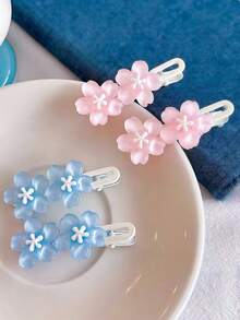 10/5pcs/Set Iridescent Transparent Hair Clips, Butterfly & Flower Designs, Clear Sweet Cute Hair Accessories - Suitable For Girls And Teenagers, Perfect For Daily Wear, School, Vacation, Commuting, Spring Outings, Photography And More - Multicolor - View 5