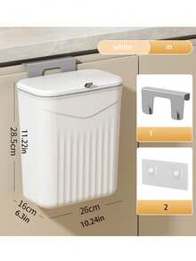 1pc 8L/12L Kitchen Compost Bin, Suitable For Countertop Or Under Sink, Hanging Small Trash Can With Lid, Suitable For Cabinet/Bathroom/Bedroom/Indoor Compost Bin, Kitchen, Bathroom, Home, Household Goods, Decor, Kitchen Decor, Living Room Decor - Multicolor - View 6