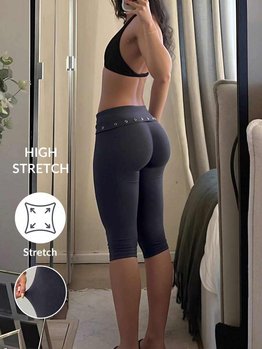 Women's Casual Solid Color Pants Summer - Grey - View 1