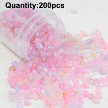200顆 5mm 壓克力磨砂米珠 混色 DIY 手作珠飾 手鍊項鍊吊墜配件 半成品材料 - 200pcs5mm磨砂米珠 - 查看 21