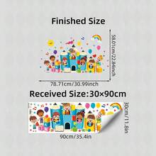 1/2/6 ark Back to School-väggdekaler för barnrumsdekoration, färgglatt hjärtträd, barnkammardekor, vinylklistermärken för klassrum, fönster- och dörrdekor - Multifärgad - Visa 13