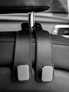 Gancho de almacenamiento para asiento de coche universal, gancho plegable para bolso de reposacabezas, gancho de coche minimalista adecuado para bolsos, ropa, comestibles y accesorios, resistente, fácil de instalar, organizador de almacenamiento interior del coche - Multicolor - Ver 9