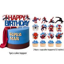 25pcs Cake Topper,Cupcake Toppers, Birthday Decorations, Theme Party Supplies, Cake Decorations, Birthday Party Decorations - Cartoon - View 4