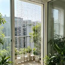 Luxury Teardrop Crystal Bead Curtain, Transparent Acrylic Bead Curtain, Indoor Hanging Decoration, Universal Partition Decor Suitable For Entrance/Window/Wedding Scenes (DIY Required) - Beaded Curtain - View 2
