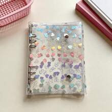 A5 Size Colorful Heart Pattern Portable Binder, Notebook Set, Large Capacity Sticker Book, Sticker Organizer, Pocket Book, Transaction Card Holder, Planner, Stamp Book, Sticker Book Refill, Photo Organizer, Stickers, Storage, Card Holder, Wallet, Card Storage, Candy Drop Stickers, Photo Album, Sticker Book Binder, Fan Event, Stationery. - A5 Heart-shaped Double Snap - View 17