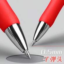12pcs Large Capacity Red Ballpoint Pens, Designed For Teachers And Educators - 0.5mm Quick-Dry Smooth Soft Grip Design, Suitable For Teacher's Red Grading Pens And Office Supplies, Red Ink/Large Capacity Neutral Pens, Ergonomic Pen Design, Perfect For Note-Taking And Writing, Ideal Office And Study Supplies, Birthday, Christmas, Halloween, Valentine's Day, New Year, And Friend Gifts! Easter Gifts - 12pcs/Set - View 5