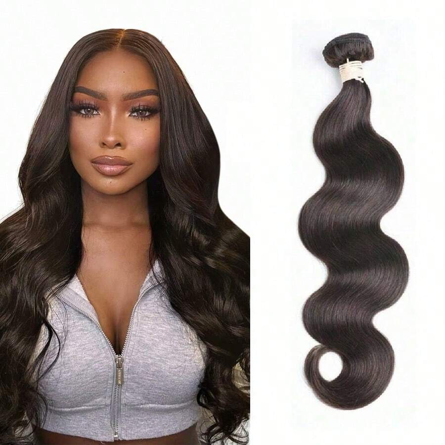 Body Wave Bundles 2# Dark Hair Bundles Body Wave Human Hair Bundles Colored 2# Hair Extensions For Women - S2 - View 1