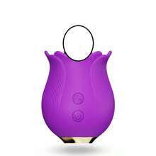 Vibrador Floral con Lengua Realista y 10 Modos de Vibración - Púrpura - Ver 2