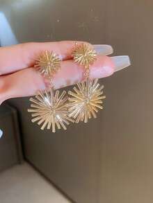 1 Pair Of Fashionable, Personalized, And Earrings Suitable For Women's Daily Commuting - Yellow Gold - View 1